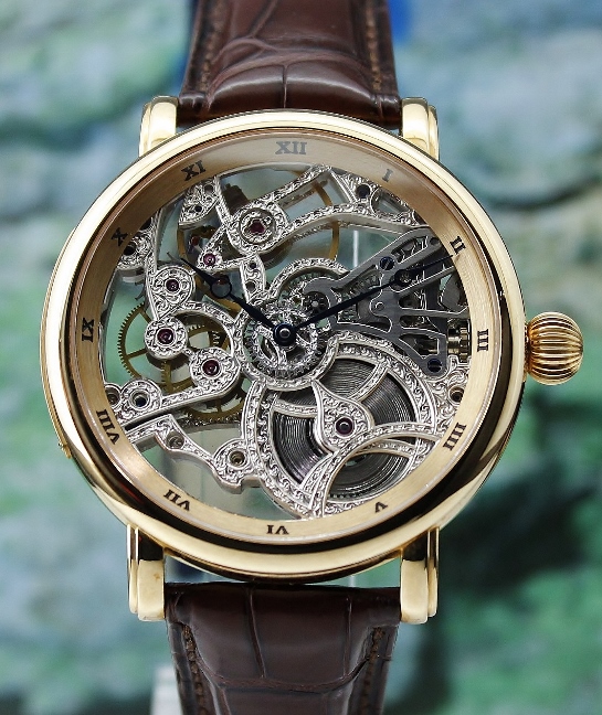 (image for) UNWORN ULYSSE NARDIN 18K ROSE GOLD MAXI SKELETON DIAL LIMITED EDITION 38 PIECES / 306-33